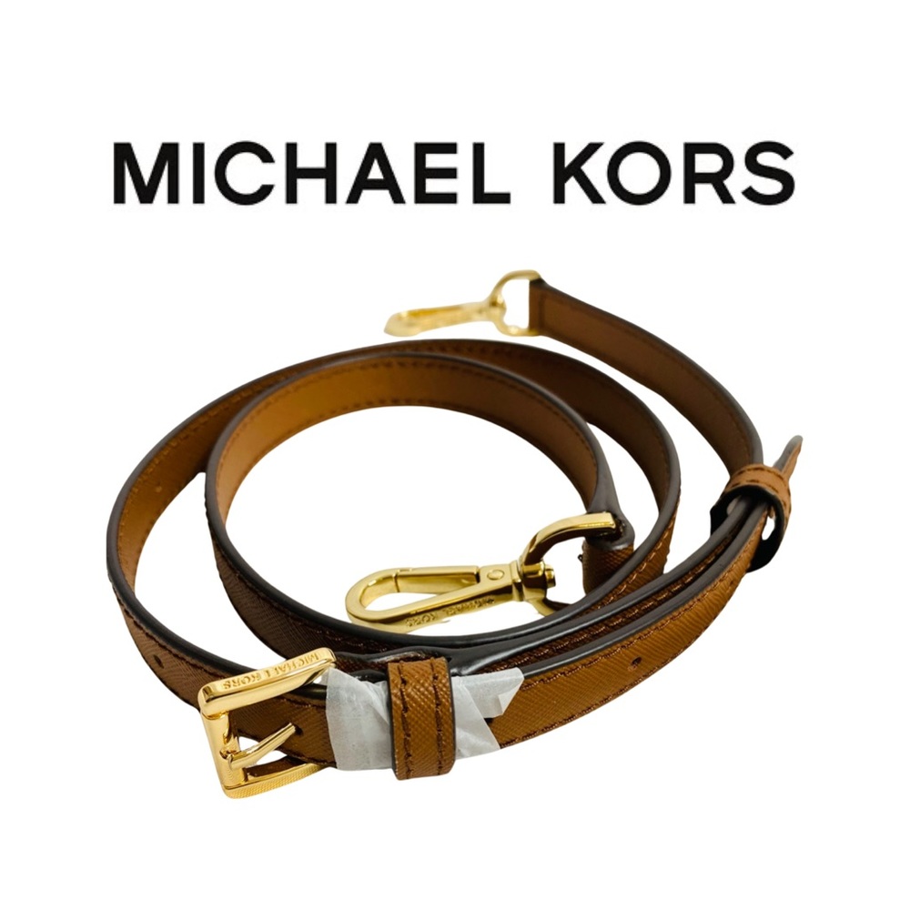 Michael Kors Crossbody Strap Only Brown Saffiano Leather